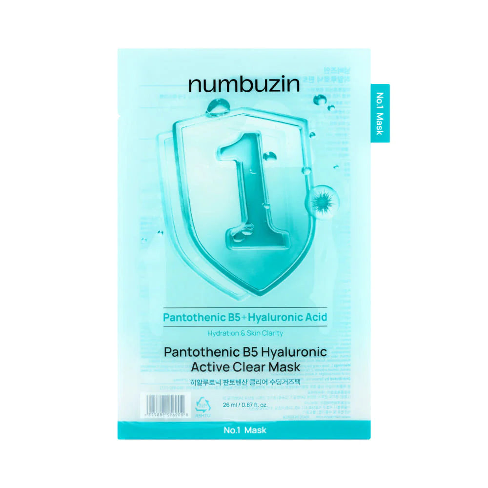 Numbuzin No.1 Pantothenic B5 Hyaluronic Active Clear Mask 1 sheet