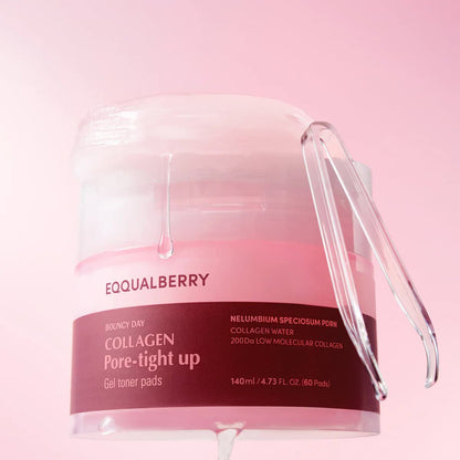 EQQUALBERRY Collagen Pore-Tight Up Gel Toner Pads 60pads
