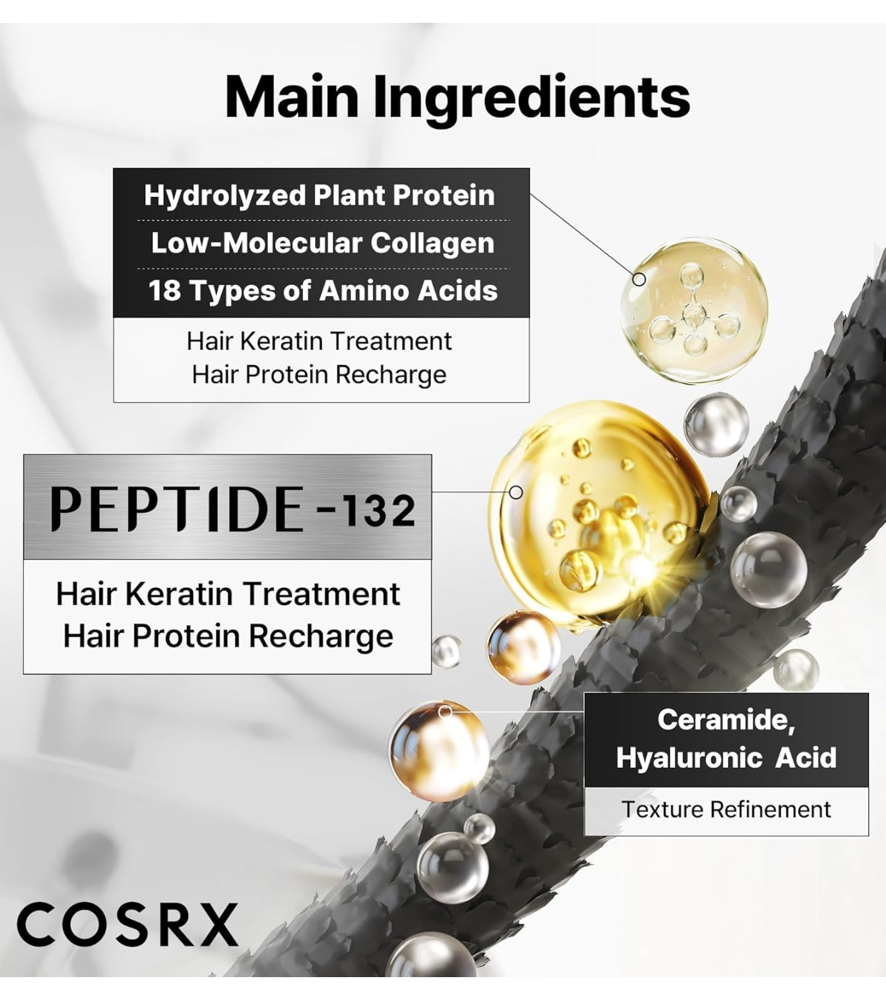 COSRX Peptide 132 Ultra Perfect Hair Bonding Treatment
