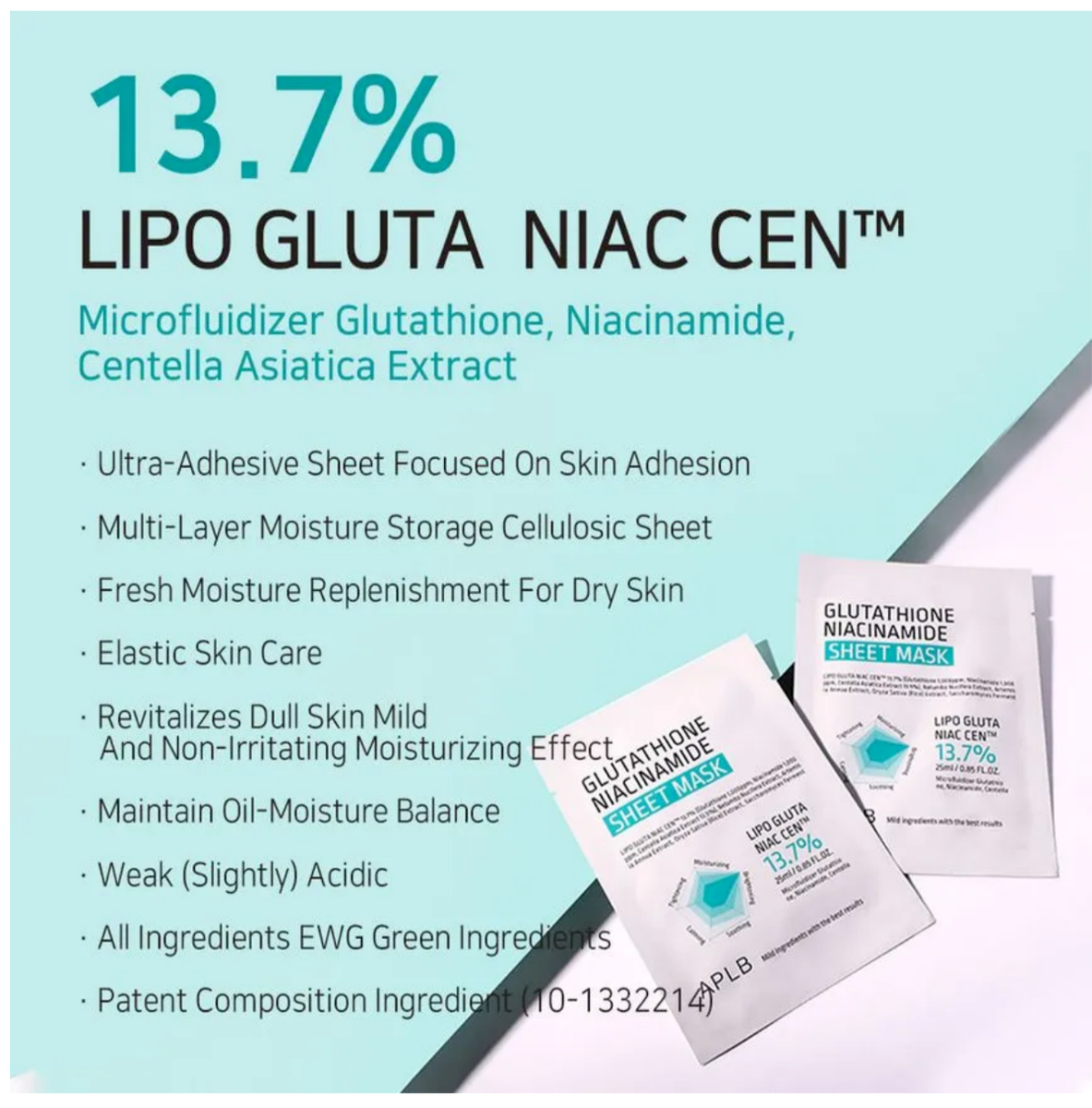 APLB Glutathione Niacinamide Sheet Mask